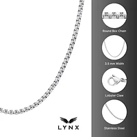 3.5mm Stainless Steel Round Box Chain Necklace