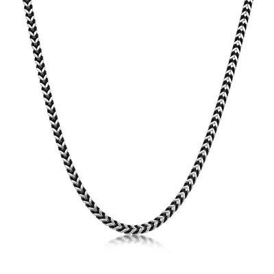 4mm Stainless Steel Foxtail Chain with Push Lock