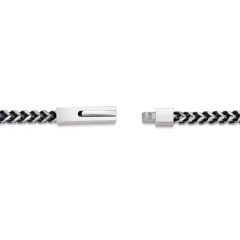 4mm Stainless Steel Foxtail Chain with Push Lock