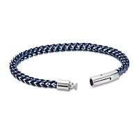 Stainless Steel Bracelet with Blue Ion Plating