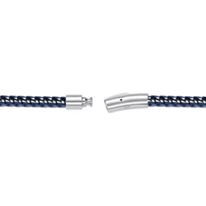 Stainless Steel Bracelet with Blue Ion Plating