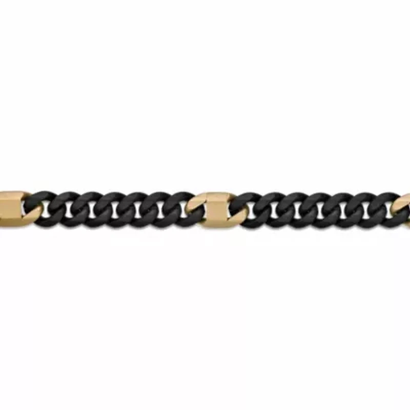 8mm Stainless Steel Matte Cuban and Mariner Link Station Chain Necklace