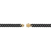 8mm Stainless Steel Matte Cuban and Mariner Link Station Chain Necklace