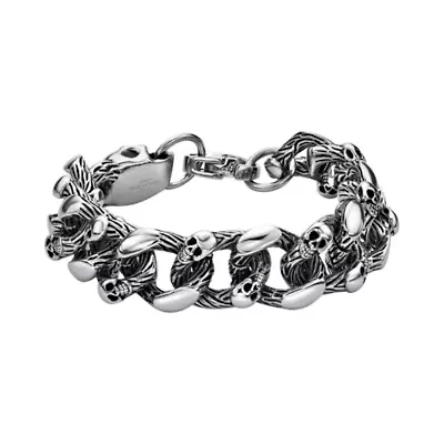 Stainless Steel Skull Bracelet