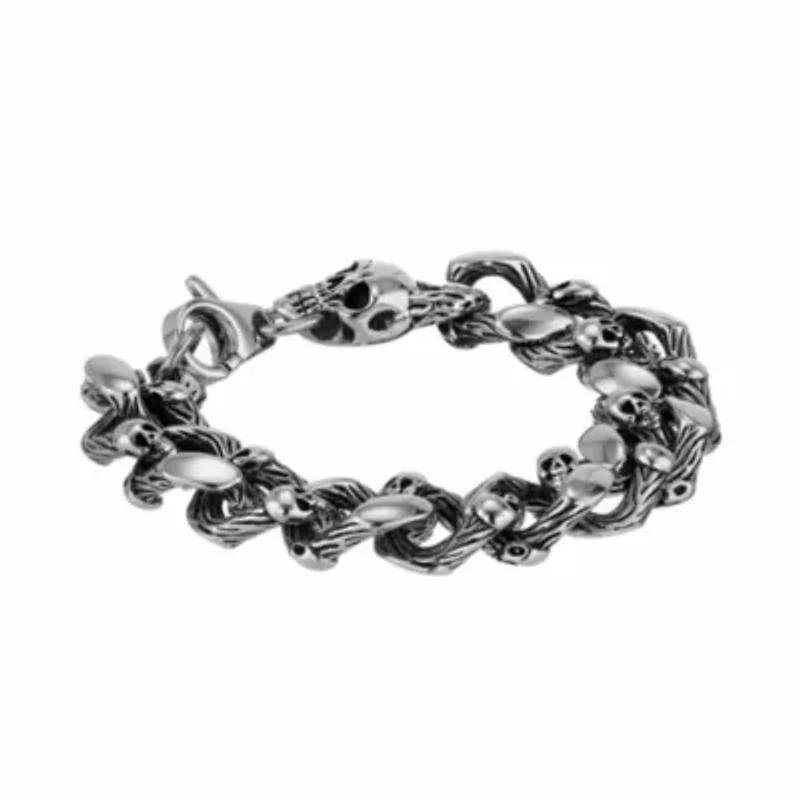 Stainless Steel Skull Bracelet