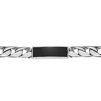 Stainless Steel Onyx ID Bracelet