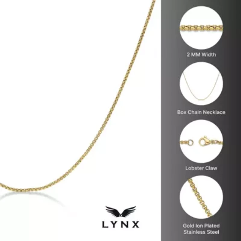 2mm Stainless Steel Round Box Chain Necklace