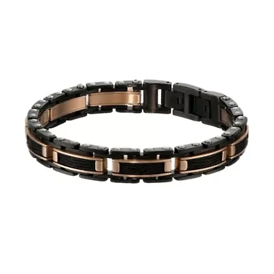 Two Tone Stainless Steel Cable Link Bracelet