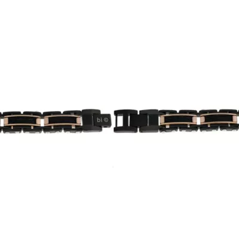 Two Tone Stainless Steel Cable Link Bracelet