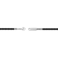 Stainless Steel Bracelet with Hematite Beads