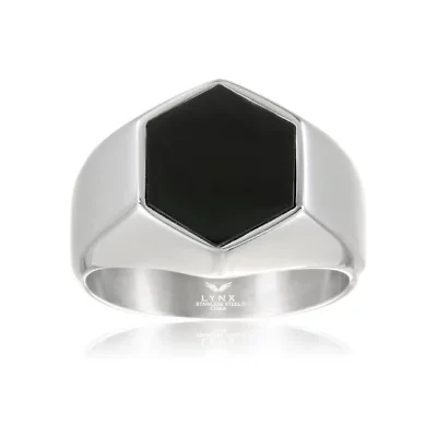 Stainless Steel Black Onyx Ring