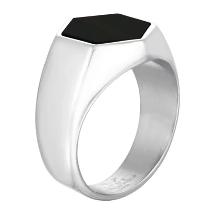 Stainless Steel Black Onyx Ring