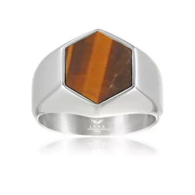 Stainless Steel Tiger Eye Ring
