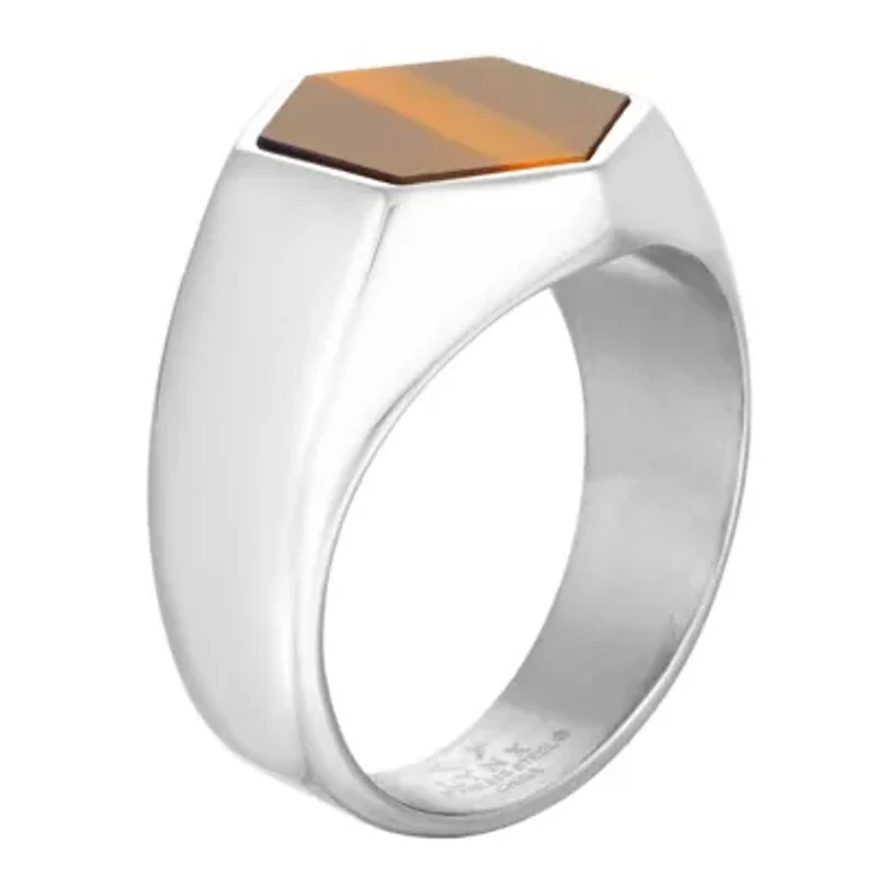 Stainless Steel Tiger Eye Ring