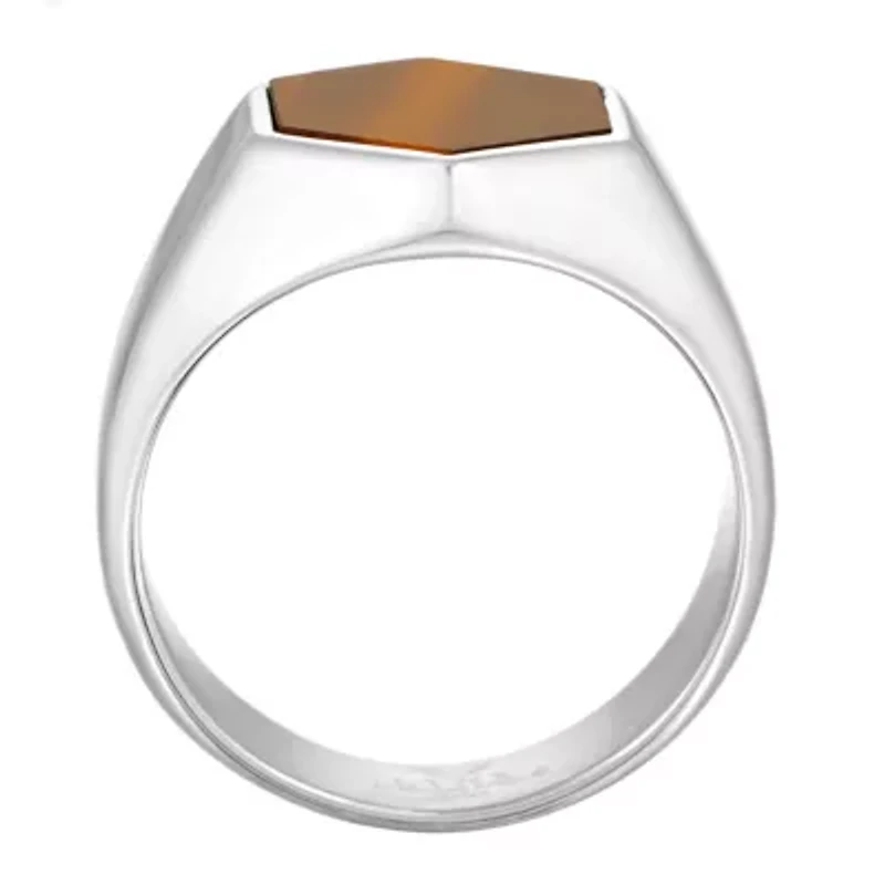 Stainless Steel Tiger Eye Ring