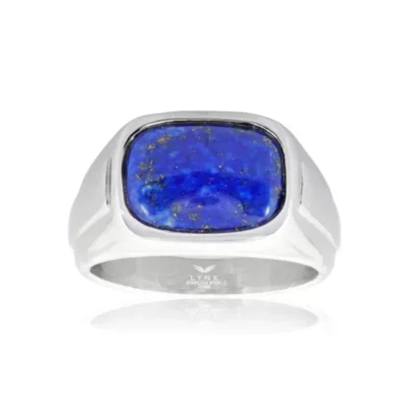 Stainless Steel Lapis Ring