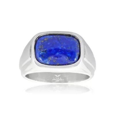 Stainless Steel Lapis Ring