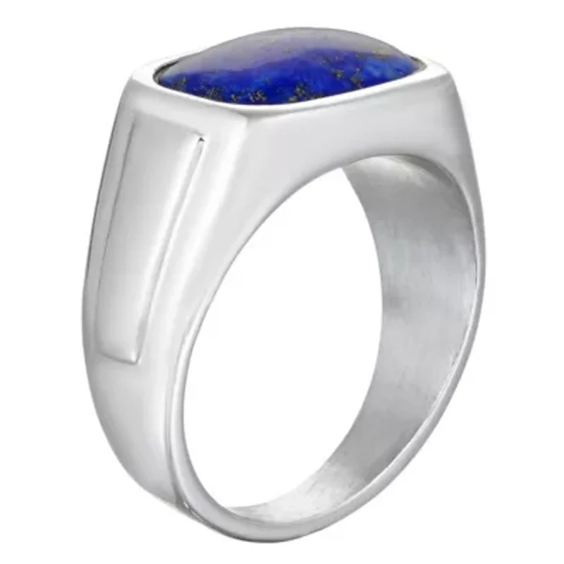 Stainless Steel Lapis Ring