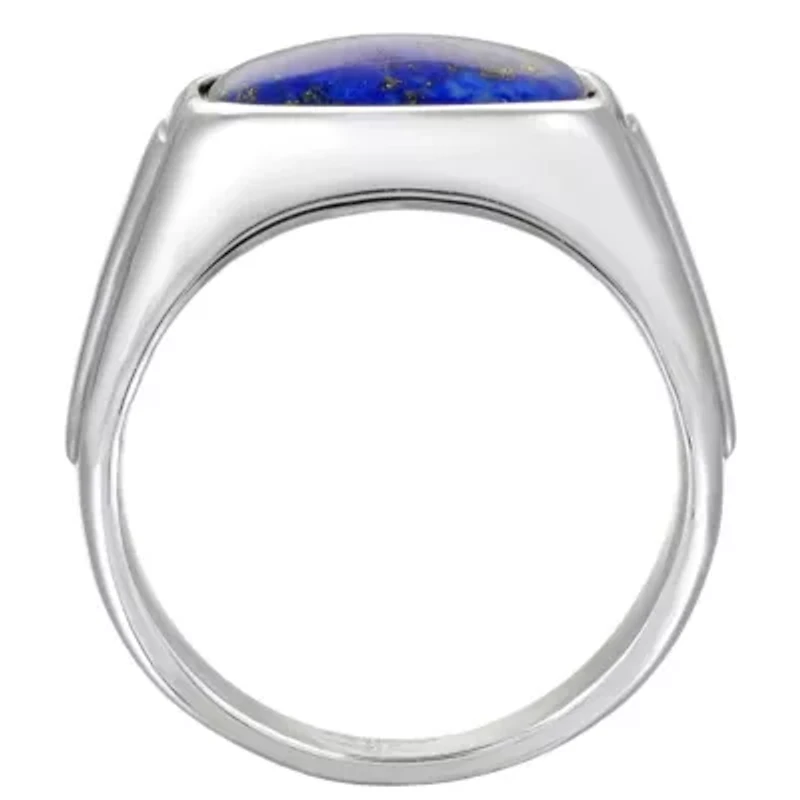 Stainless Steel Lapis Ring