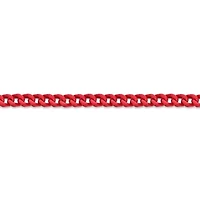 Stainless Steel Red Acrylic Franco Chain Bracelet
