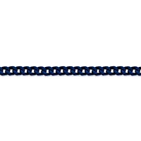 5mm Blue Acrylic Coated Stainless Steel Franco Necklace