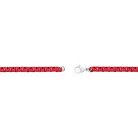 Stainless Steel Red Acrylic Box Chain Bracelet