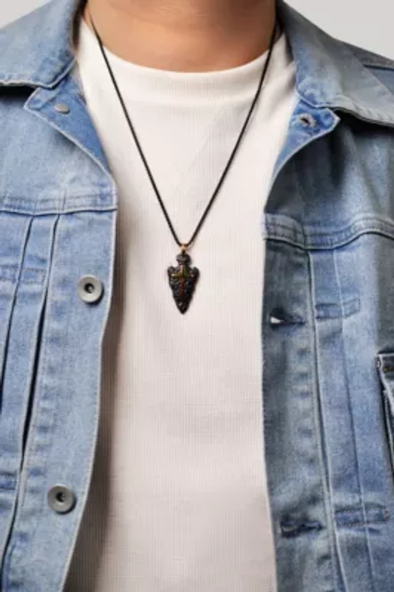 Stainless Steel Arrow Head Cross Pendant with Ion Plating