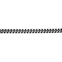 Black Ion Plated Stainless Steel Curb Bracelet with Fancy Push Lock
