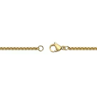 Stainless Steel Cross Pendant with Diamond Accent and Goldtone Ion Plating