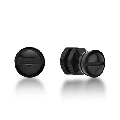 Men's Stud Earrings in Black Ion Plated Stainless Steel