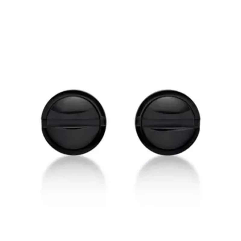 Men's Stud Earrings in Black Ion Plated Stainless Steel