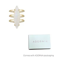 14k Gold Vermeil Moonstone Marquis Ring