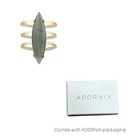 14k Gold Vermeil Labradorite Marquis Ring