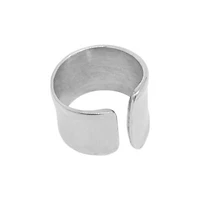 Rhodium Plated Tall Open Band Ring