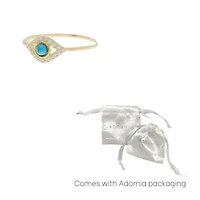 14k Gold Plated Evil Eye Ring
