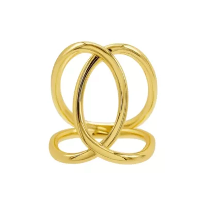 14k Gold Plated Tall Infinity Ring