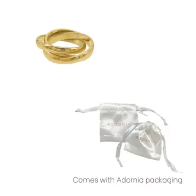 Tarnish Resistant 14k Gold Plated Interlocking Rings