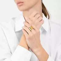 Tarnish Resistant 14k Gold Plated Tall Cigar Band