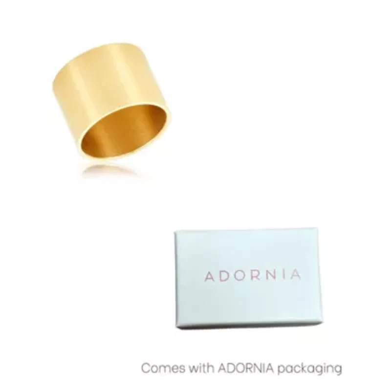 Tarnish Resistant 14k Gold Plated Tall Cigar Band