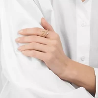 14k Gold Plated Snake Crystal Ring