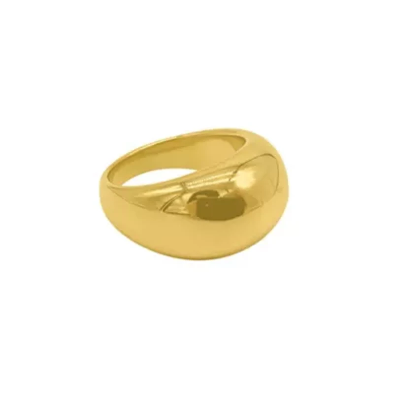Tarnish Resistant 14k Gold Plated Dome Ring