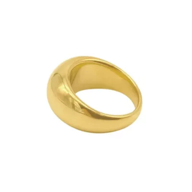 Tarnish Resistant 14k Gold Plated Dome Ring