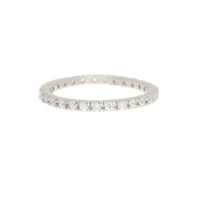 Rhodium Plated Crystal Eternity Band Ring