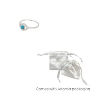 Rhodium Plated Evil Eye Ring