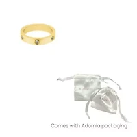 Tarnish Resistant 18k Gold Plated Pave Eternity Band Ring