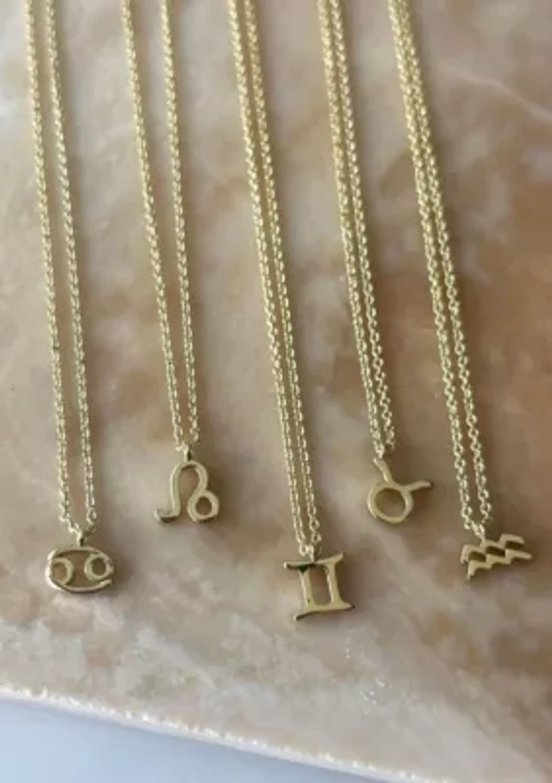 14k Gold Plated Zodiac Necklace