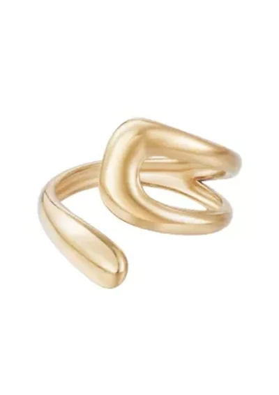 Tarnish Resistant 18k Gold Plated Open Bands Ring
