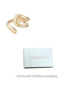 Tarnish Resistant 18k Gold Plated Open Bands Ring