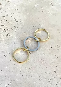 14k Gold and Silver Plated Connected 3-Piece Ring Stack