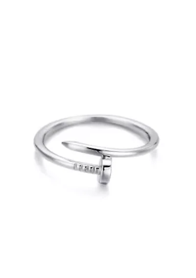 Silver Plated Nail Ring